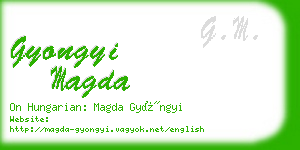 gyongyi magda business card